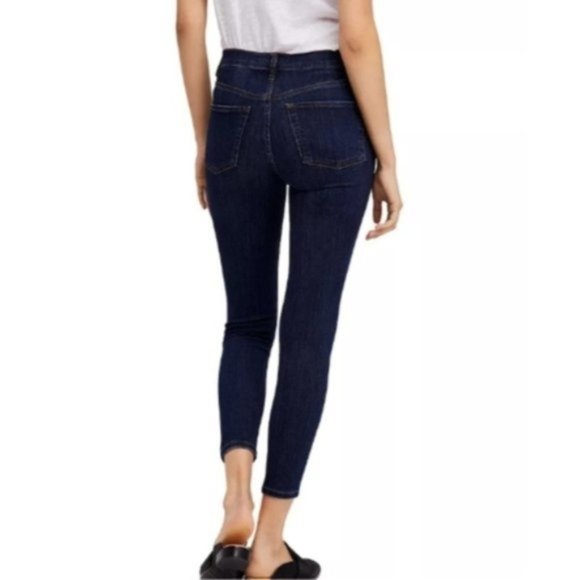 Free People Dark Jean Busted Skinny, Navy - Picture 2 of 2